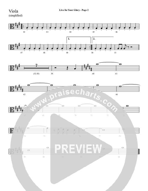 Live For Your Glory Strings (Sherwood Worship)