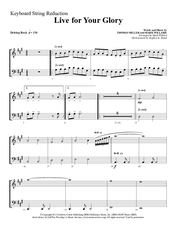 Live For Your Glory Synth Strings (Sherwood Worship)