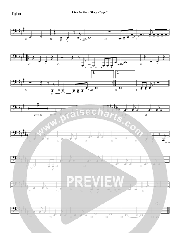 Live For Your Glory Tuba (Sherwood Worship)