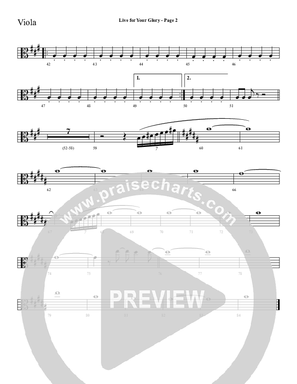 Live For Your Glory Viola (Sherwood Worship)