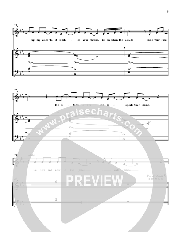 I Will Praise Piano/Vocal (Sherwood Worship)