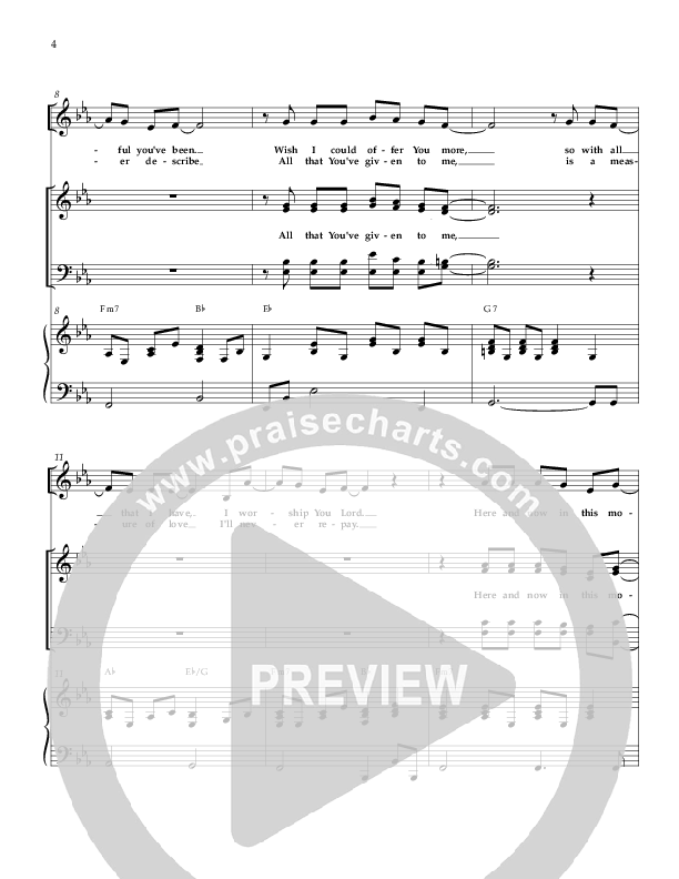 I Will Praise Piano/Vocal (Sherwood Worship)