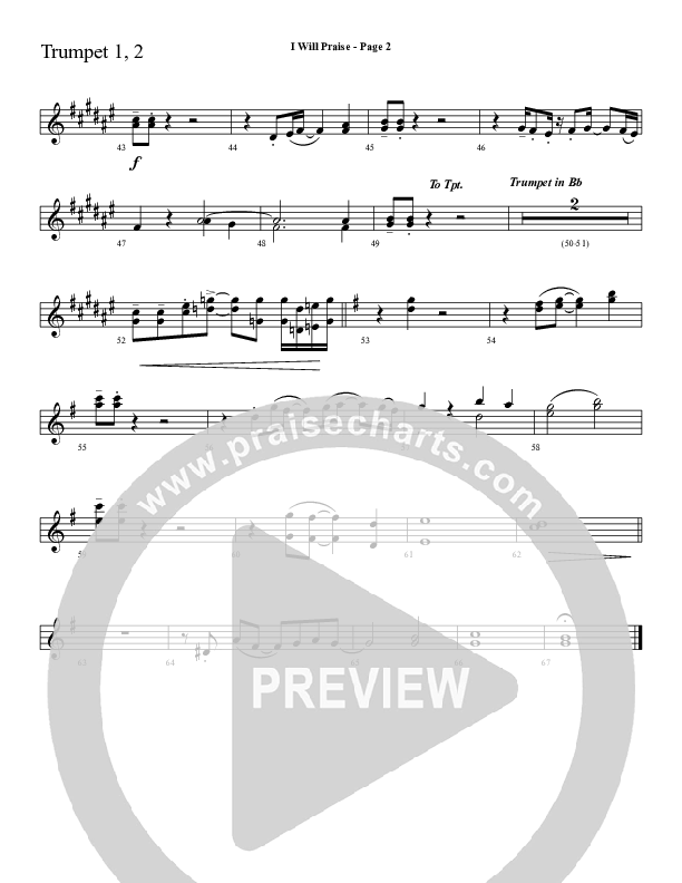 I Will Praise Trumpet 1,2 (Sherwood Worship)