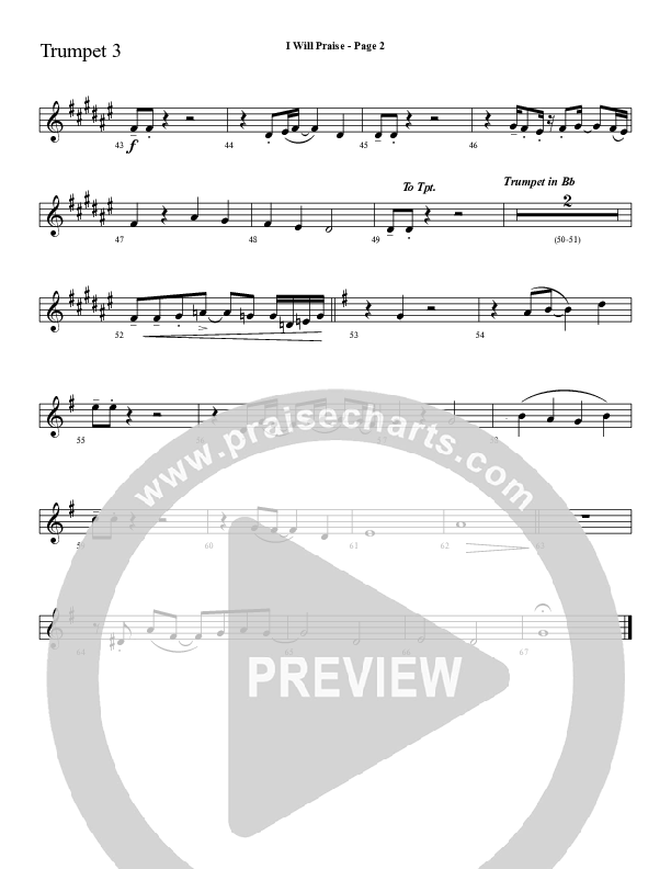 I Will Praise Trumpet 3 (Sherwood Worship)