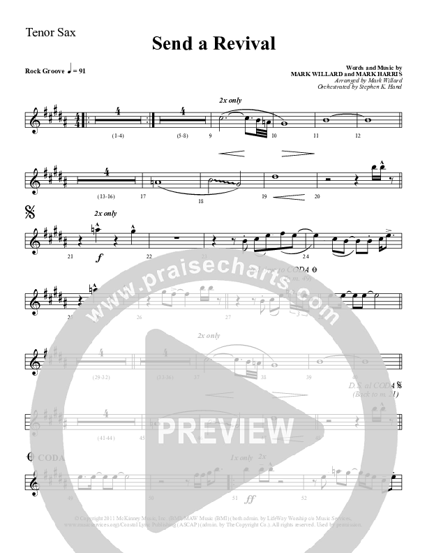 Send A Revival Tenor Sax 2 (Sherwood Worship)