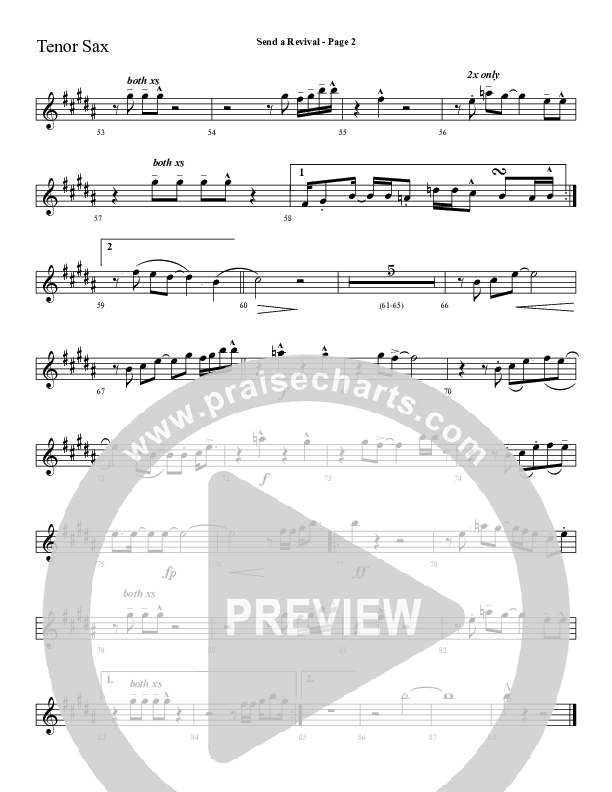 Send A Revival Tenor Sax 2 (Sherwood Worship)