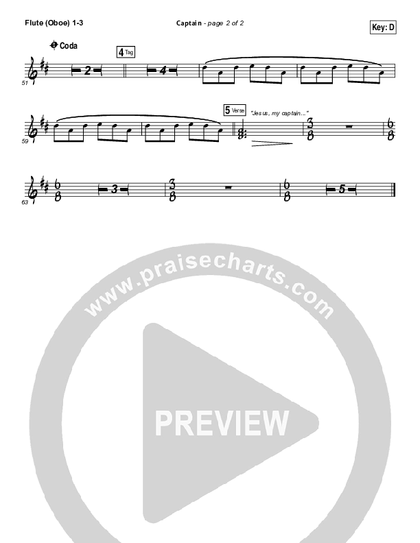 Captain Flute/Oboe 1/2/3 (Hillsong UNITED)