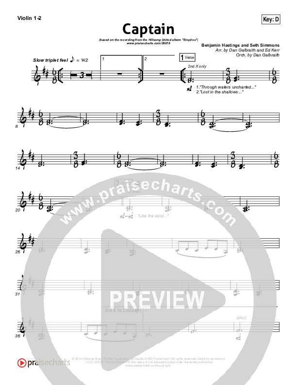 Captain Violin 1/2 (Hillsong UNITED)