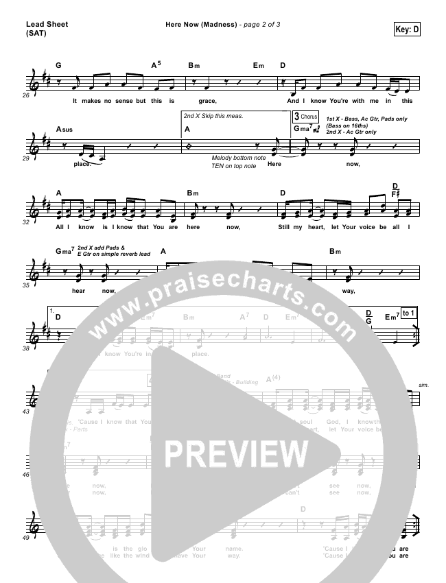 Here Now Madness Sheet Music Hillsong United Praisecharts here now madness sheet music