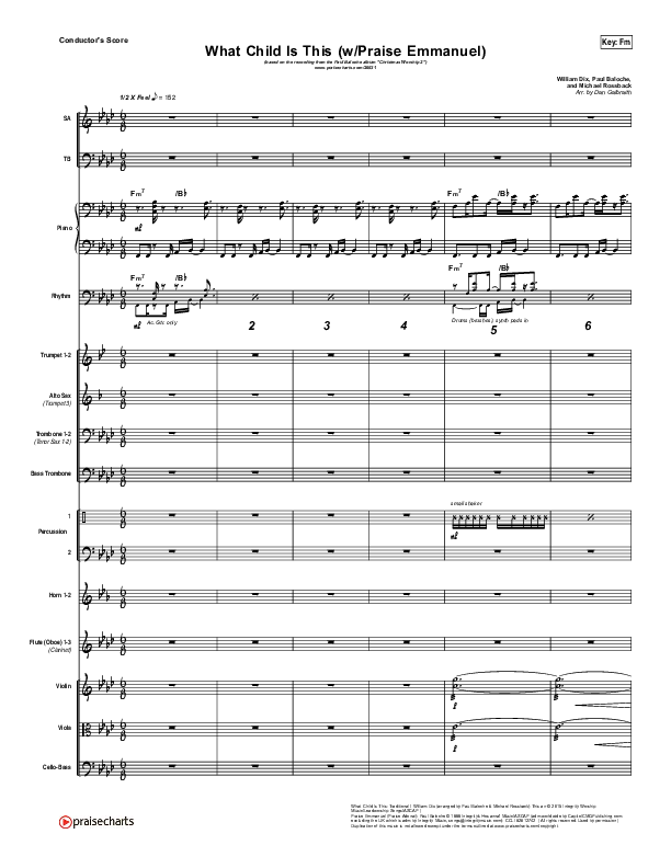 What Child Is This (Praise Emmanuel) Conductor's Score (Paul Baloche)