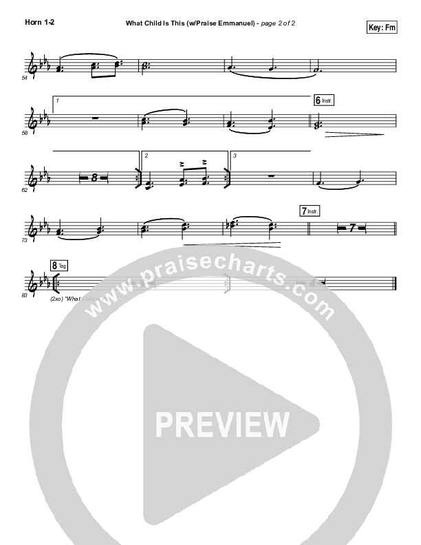 What Child Is This (Praise Emmanuel) French Horn 1/2 (Paul Baloche)