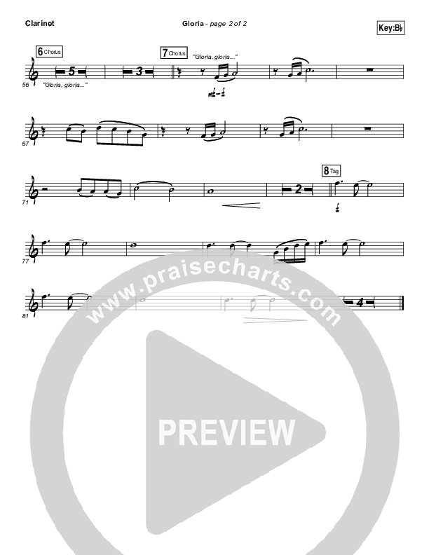 Gloria Clarinet (Paul Baloche / Phil Wickham)