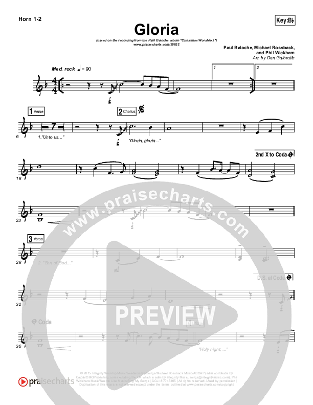 Gloria Brass Pack (Paul Baloche / Phil Wickham)