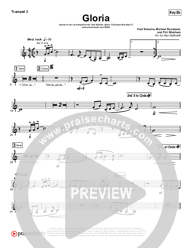 Gloria Trumpet 3 (Paul Baloche / Phil Wickham)