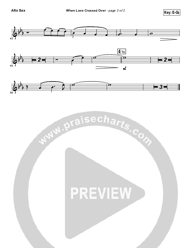 When Love Crossed Over Alto Sax (Paul Baloche)