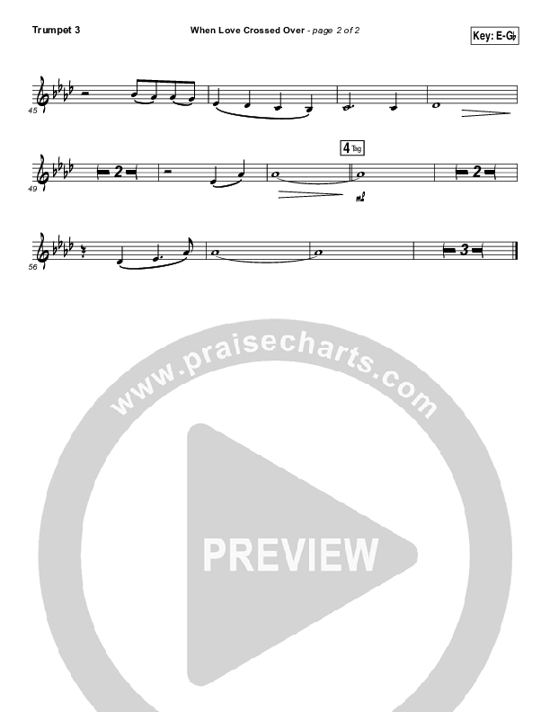 When Love Crossed Over Trumpet 3 (Paul Baloche)