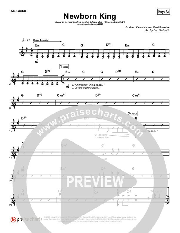 Creation's King Acoustic Guitar (Paul Baloche)