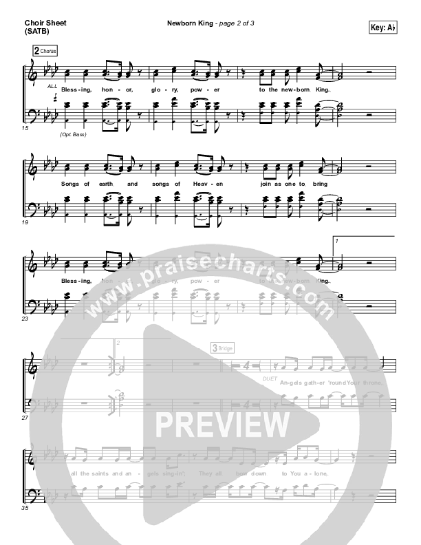 Creation's King Choir Sheet (SATB) (Paul Baloche)