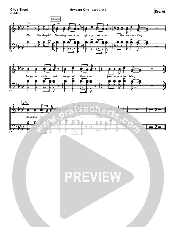 Creation's King Choir Vocals (SATB) (Paul Baloche)