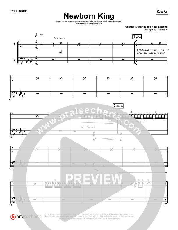 Creation's King Percussion (Paul Baloche)