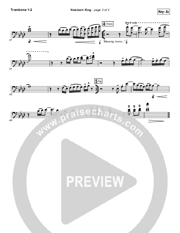 Creation's King Trombone 1/2 (Paul Baloche)