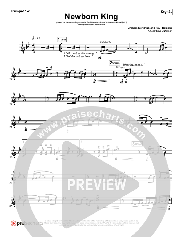 Creation's King Trumpet 1,2 (Paul Baloche)