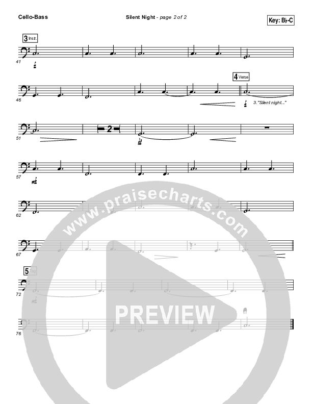 Silent Night Cello/Bass (Paul Baloche)