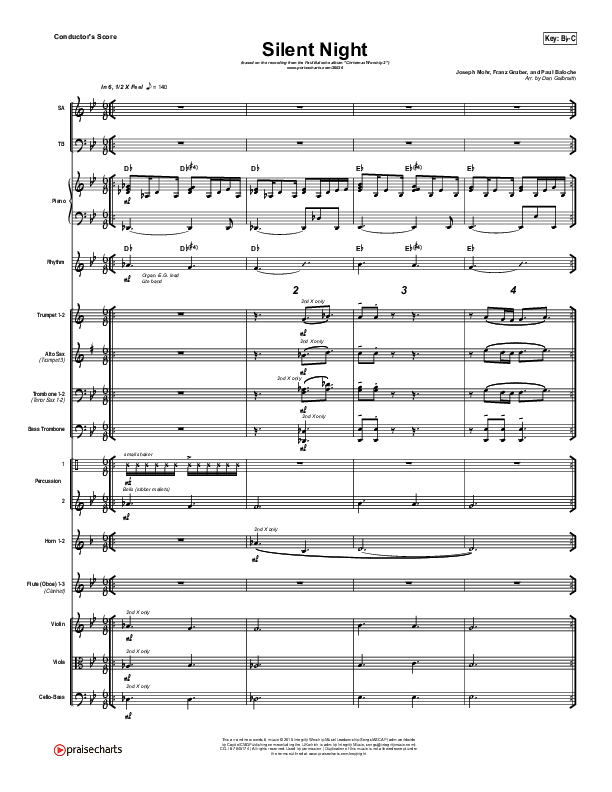 Silent Night Conductor's Score (Paul Baloche)