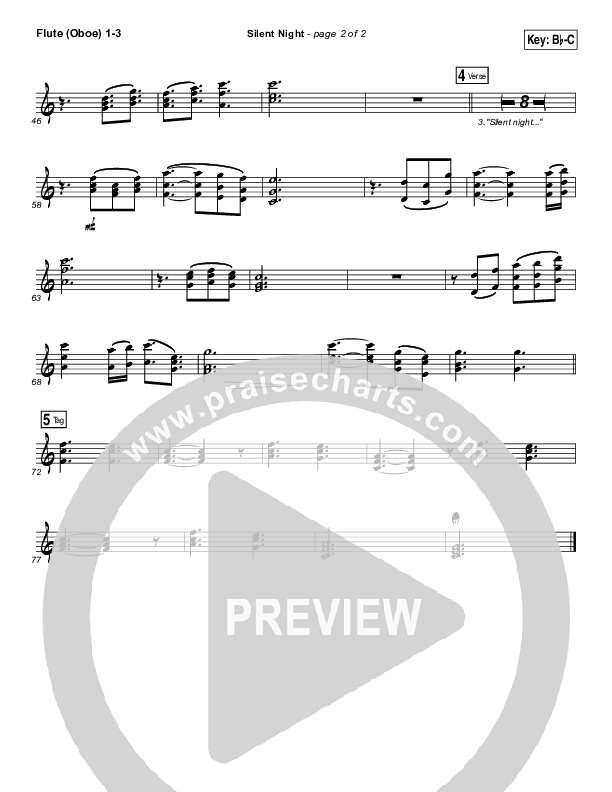 Silent Night Flute/Oboe 1/2/3 (Paul Baloche)