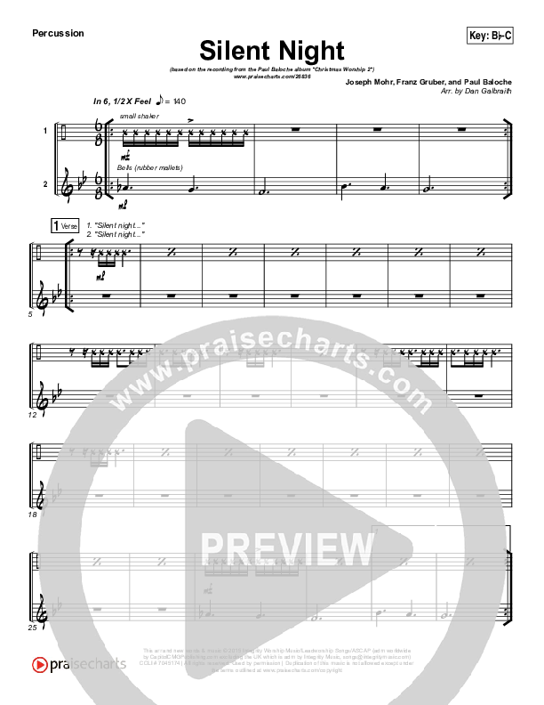 Silent Night Percussion (Paul Baloche)