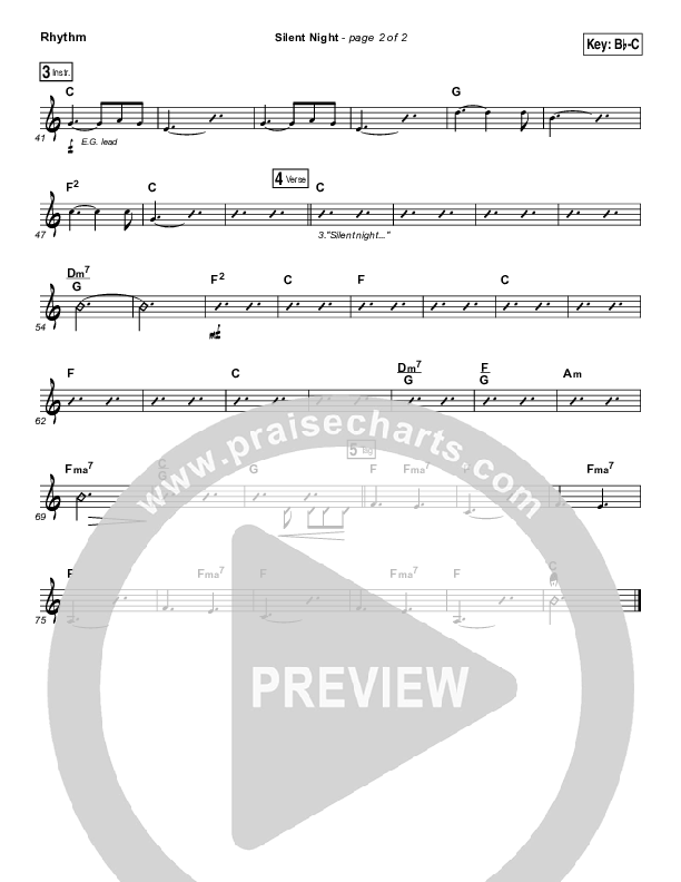 Silent Night Rhythm Chart (Paul Baloche)