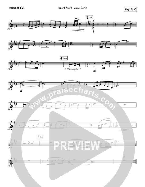 Silent Night Trumpet 1,2 (Paul Baloche)