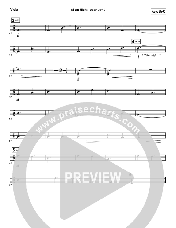 Silent Night Viola (Paul Baloche)