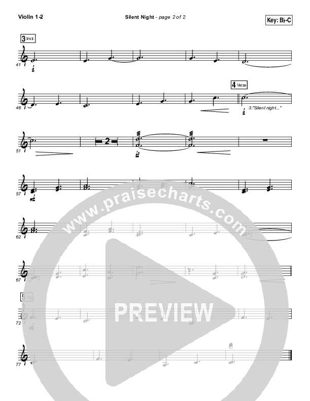 Silent Night Violin 1/2 (Paul Baloche)