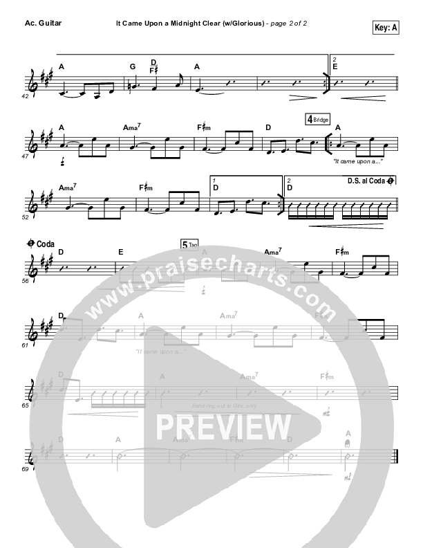 It Came Upon A Midnight Clear (Glorious) Acoustic Guitar (Paul Baloche)