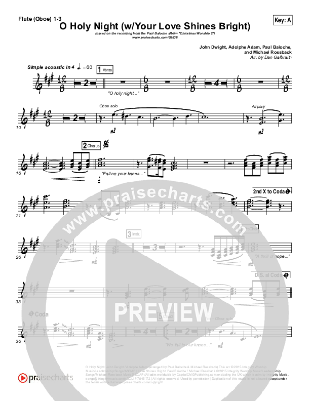 O Holy Night (Love Shines Bright) Wind Pack (Paul Baloche)