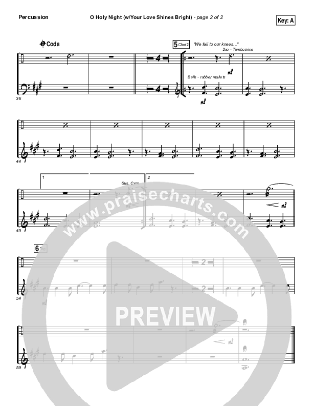 O Holy Night (Love Shines Bright) Percussion (Paul Baloche)