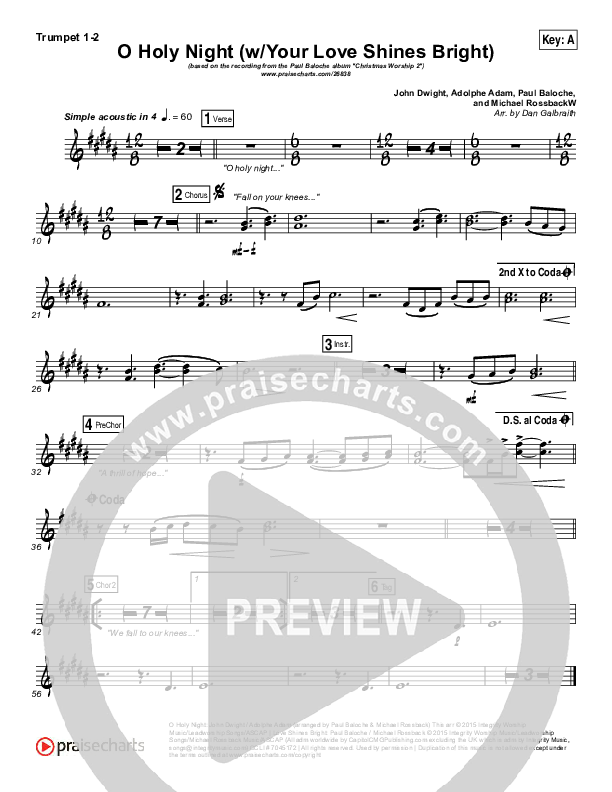 O Holy Night (Love Shines Bright) Brass Pack (Paul Baloche)