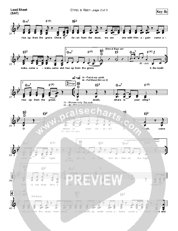 Christ Is Risen Lead (SAT) (Mia Fieldes)