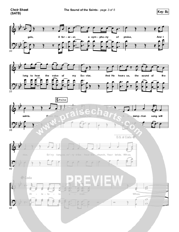 The Sound Of The Saints Choir Sheet (SATB) (Audio Adrenaline)
