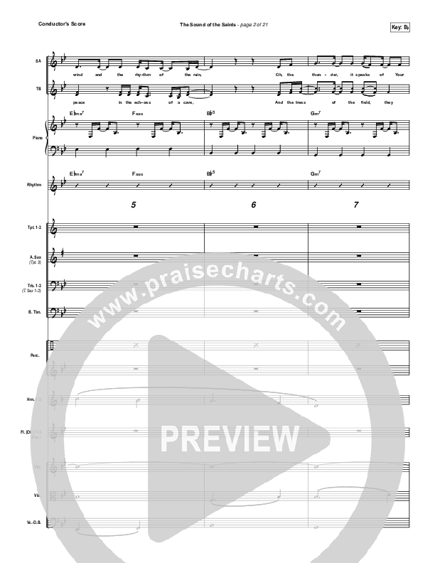 The Sound Of The Saints Conductor's Score (Audio Adrenaline)