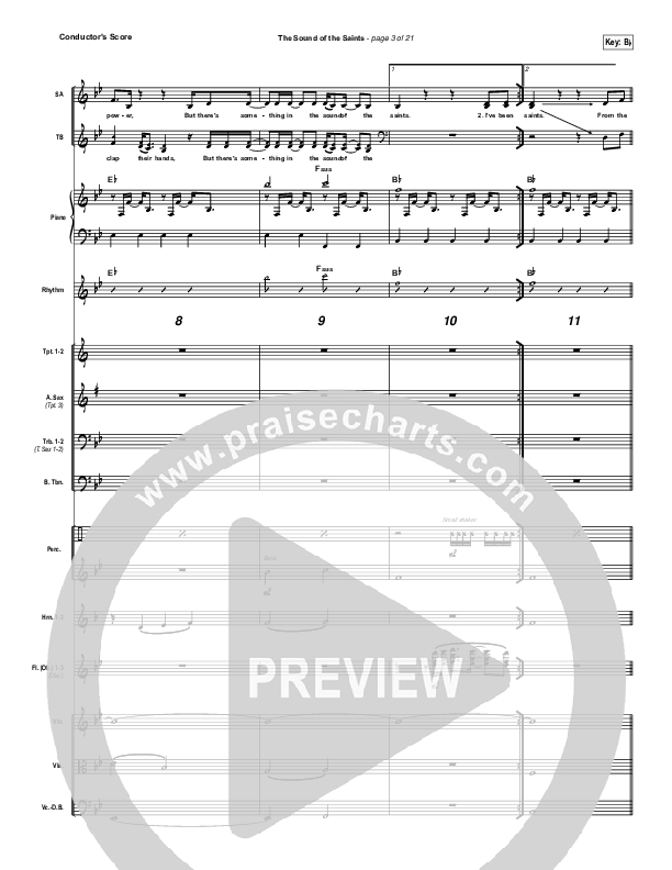 The Sound Of The Saints Conductor's Score (Audio Adrenaline)