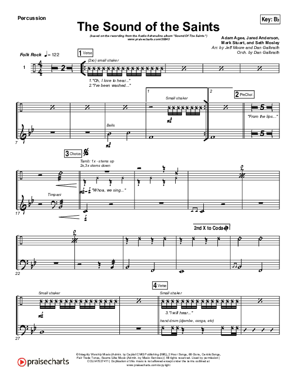 The Sound Of The Saints Percussion (Audio Adrenaline)