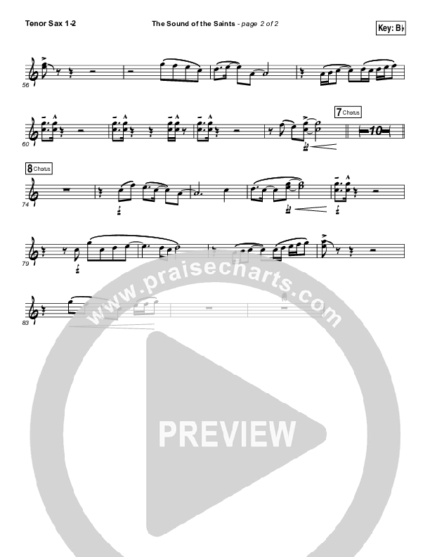 The Sound Of The Saints Tenor Sax 1/2 (Audio Adrenaline)