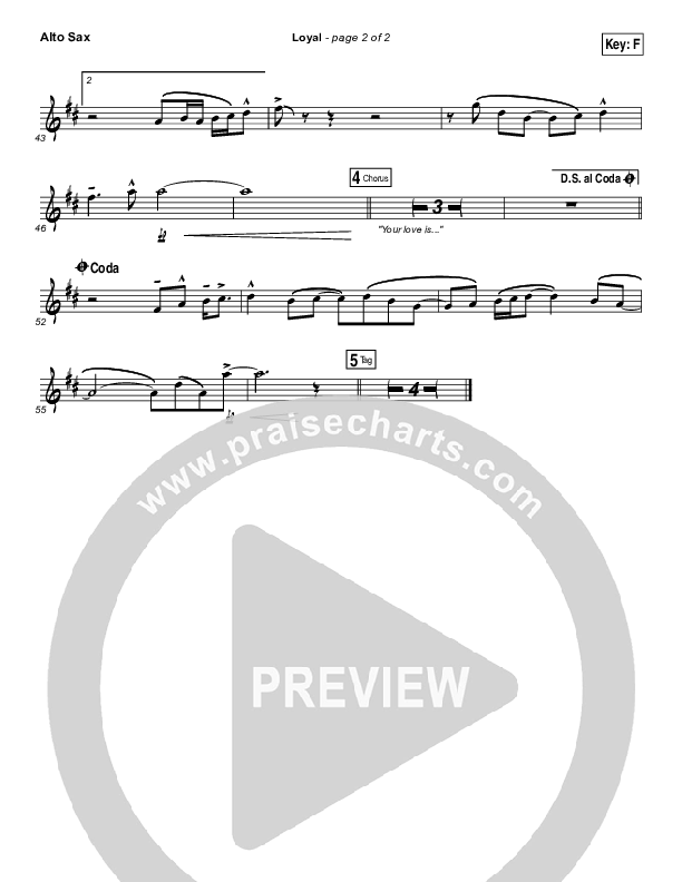 Loyal Alto Sax (Lauren Daigle)