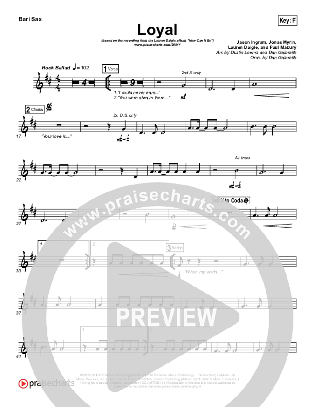 Loyal Bari Sax (Lauren Daigle)