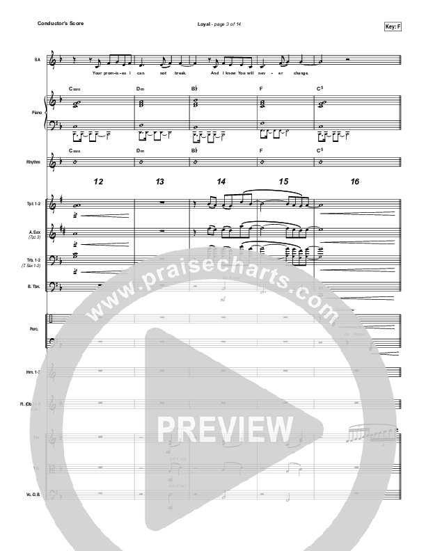 Loyal Conductor's Score (Lauren Daigle)