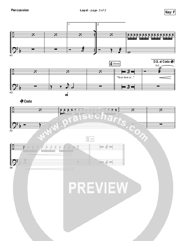 Loyal Percussion (Lauren Daigle)