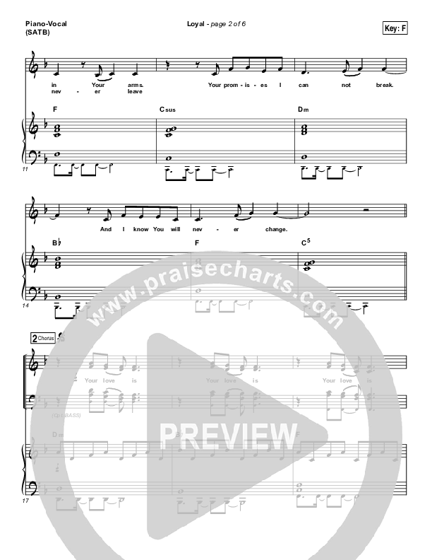 Loyal Piano/Vocal (SATB) (Lauren Daigle)