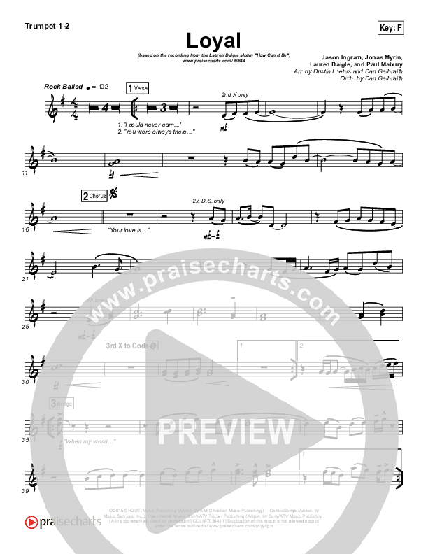 Loyal Trumpet 1,2 (Lauren Daigle)